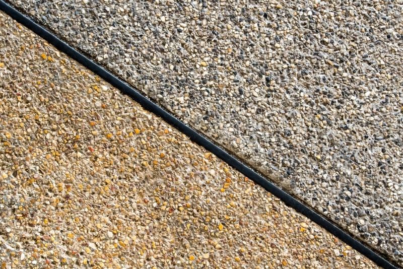 landscaping and concrete work